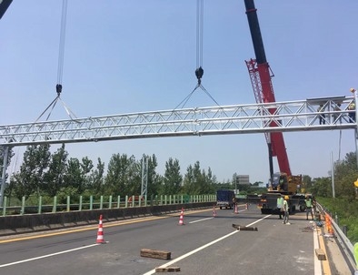 安康安康门架标牌施工现场