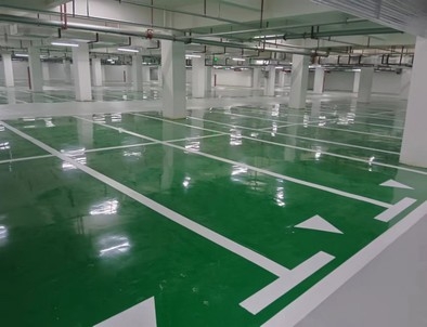 安康安康小区停车场标线